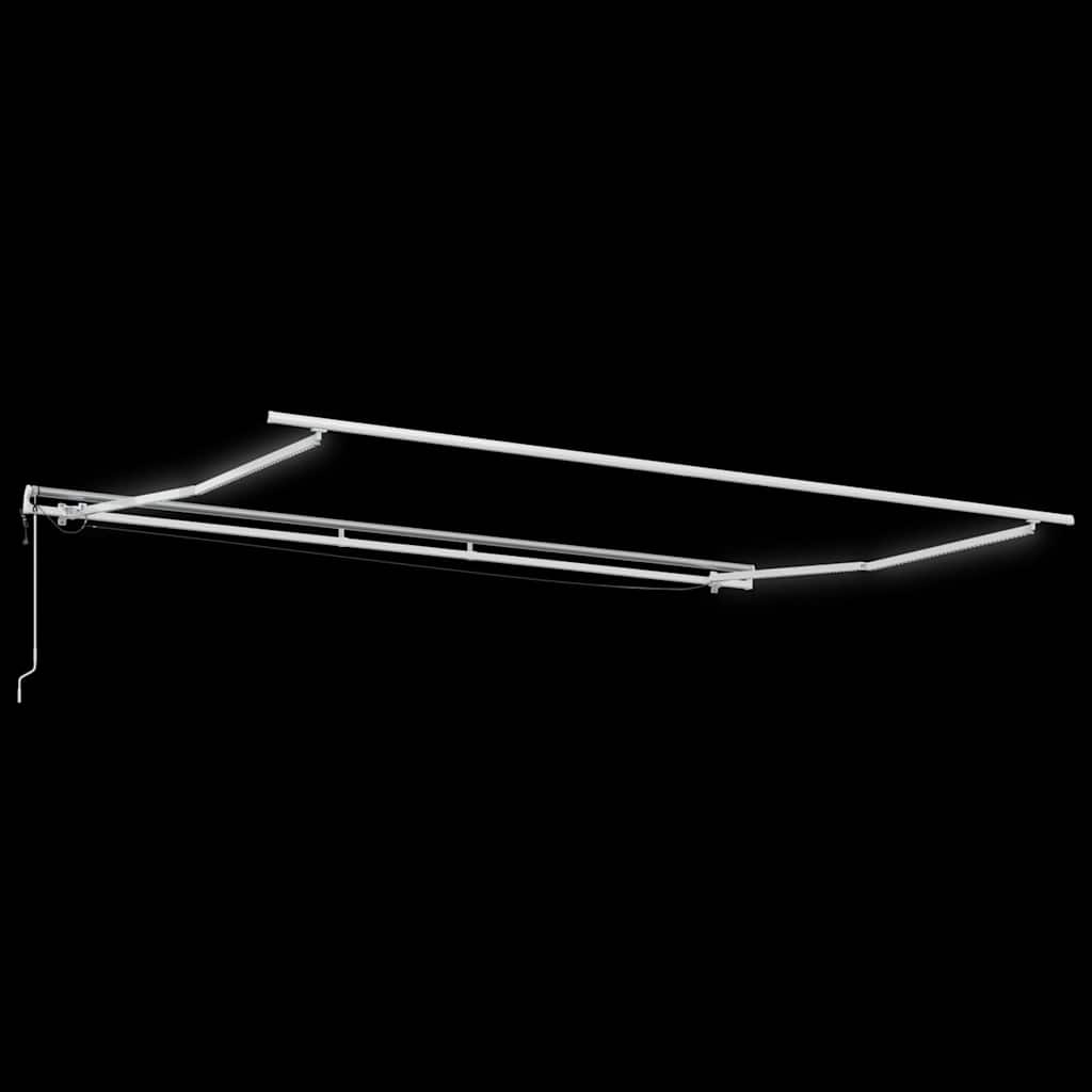 Markise Hvit 5 x 3 m Metall