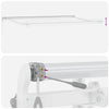 Markise med Hvit 6 × 3,5 m Metall