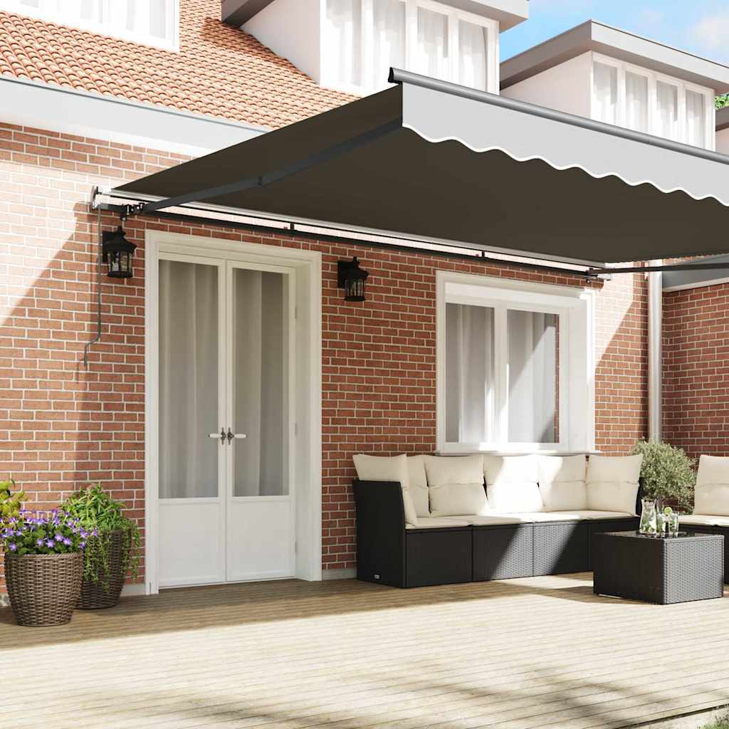 Markise Antrasitt 4 × 3 m Metall