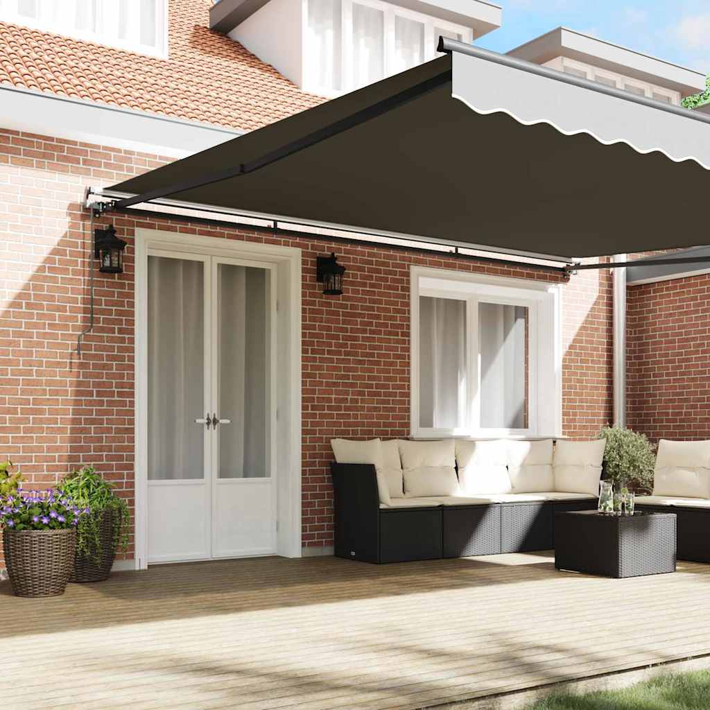 Markise Antrasitt 4,5 × 3,5 m Metall