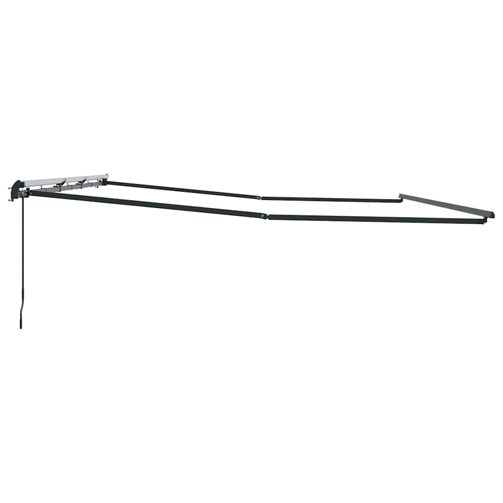 Markise Antrasitt 6 × 3,5 m Metall