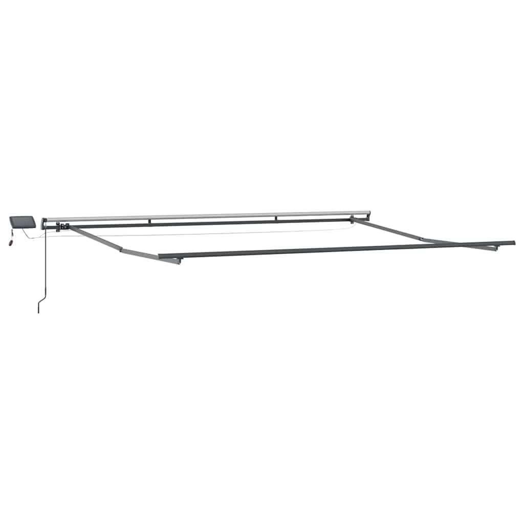 Markise med Antrasitt 5 x 3 m Metall
