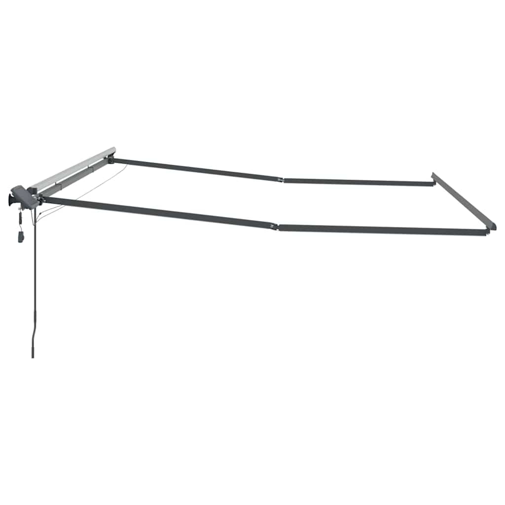 Markise med Antrasitt 5 x 3 m Metall
