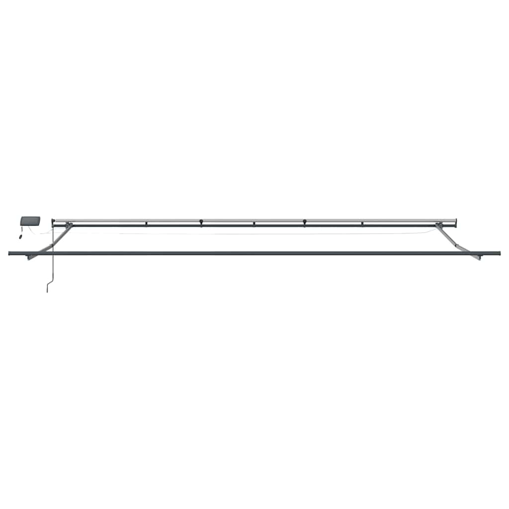 Markise med Antrasitt 6 x 3 m Metall