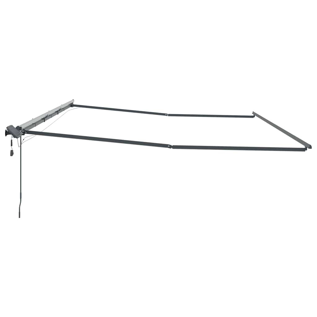 Markise med Antrasitt 6 x 3 m Metall