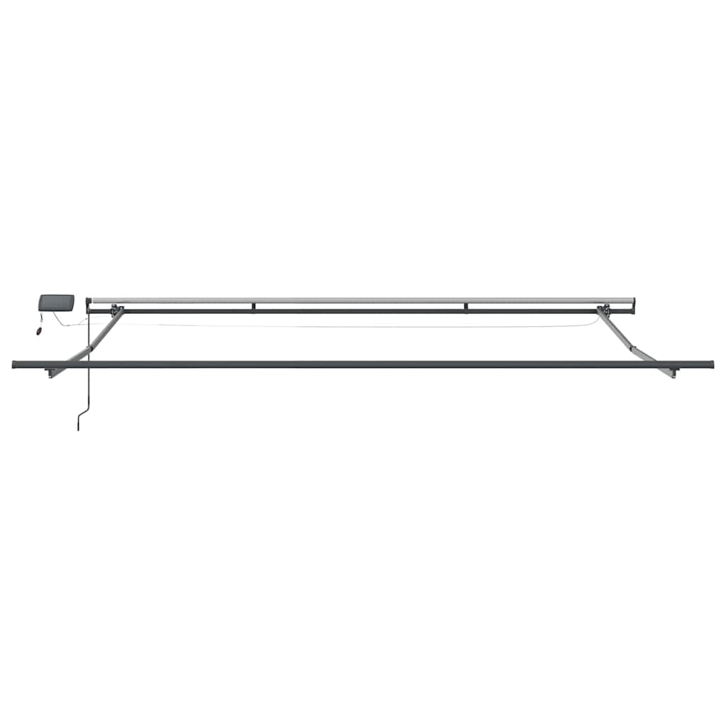 Markise med Antrasitt 4 × 3,5 m Metall