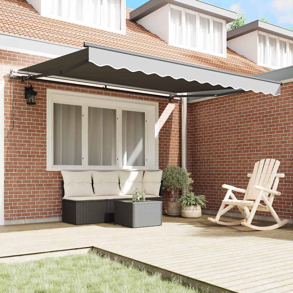 Markise Antrasitt 3,5 x 2,5 m Metall