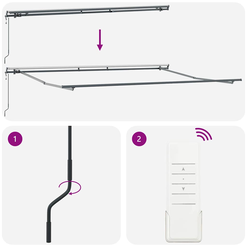 Markise Antrasitt 4,5 × 3 m Metall