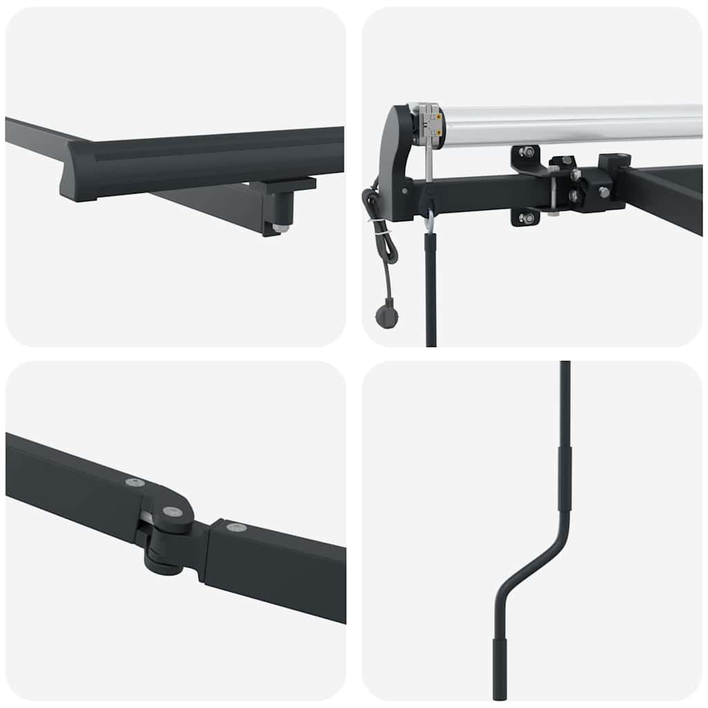 Markise Antrasitt 4,5 × 3,5 m Metall