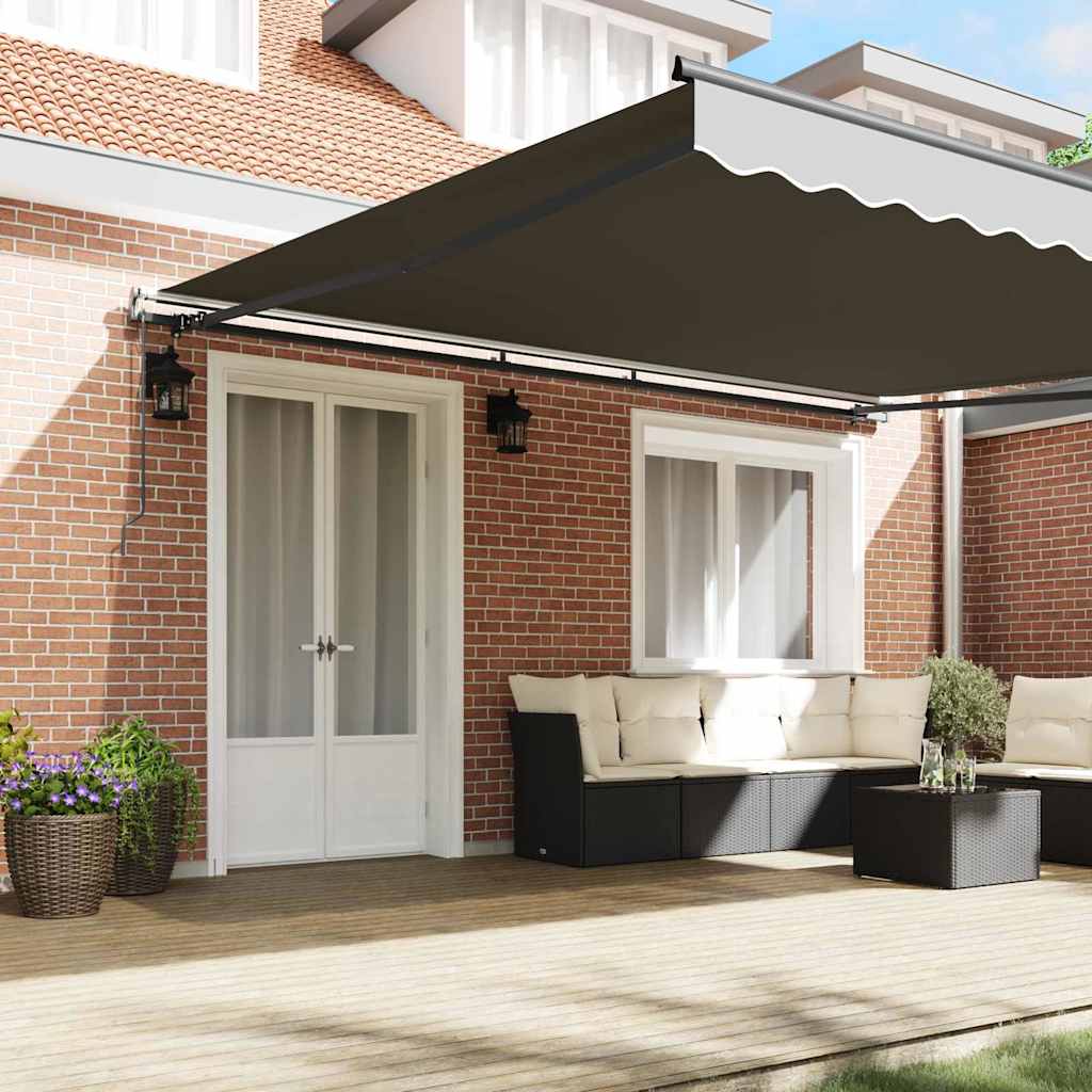 Markise Antrasitt 5 × 3,5 m Metall