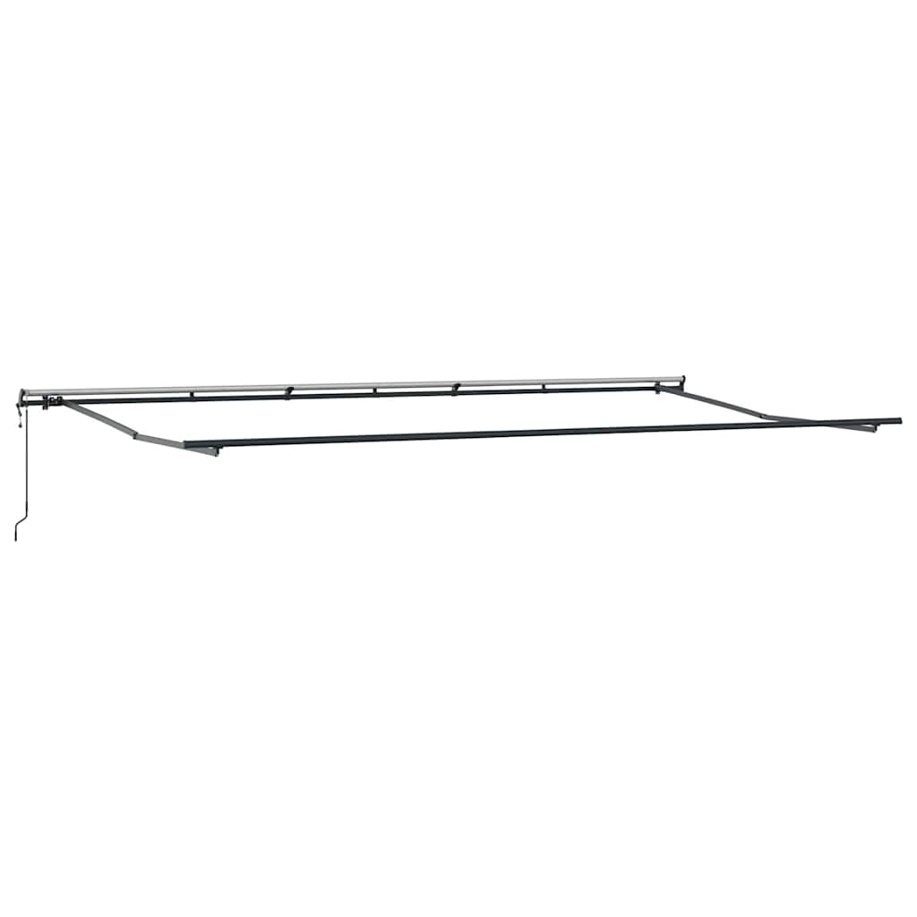 Markise Antrasitt 6 × 3,5 m Metall