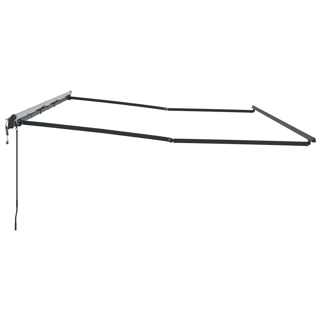 Markise Antrasitt 6 × 3,5 m Metall