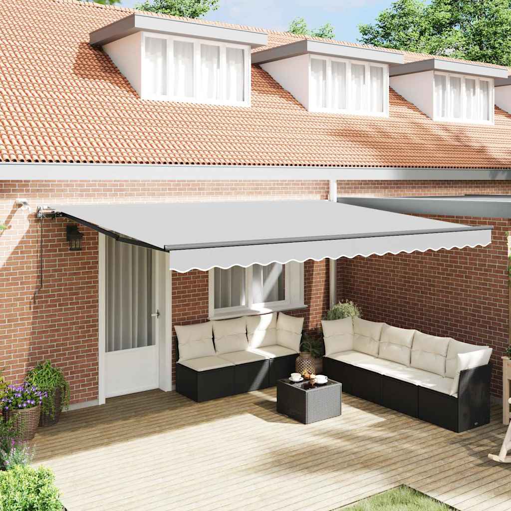 Markise med Antrasitt 4,5 × 3 m Metall