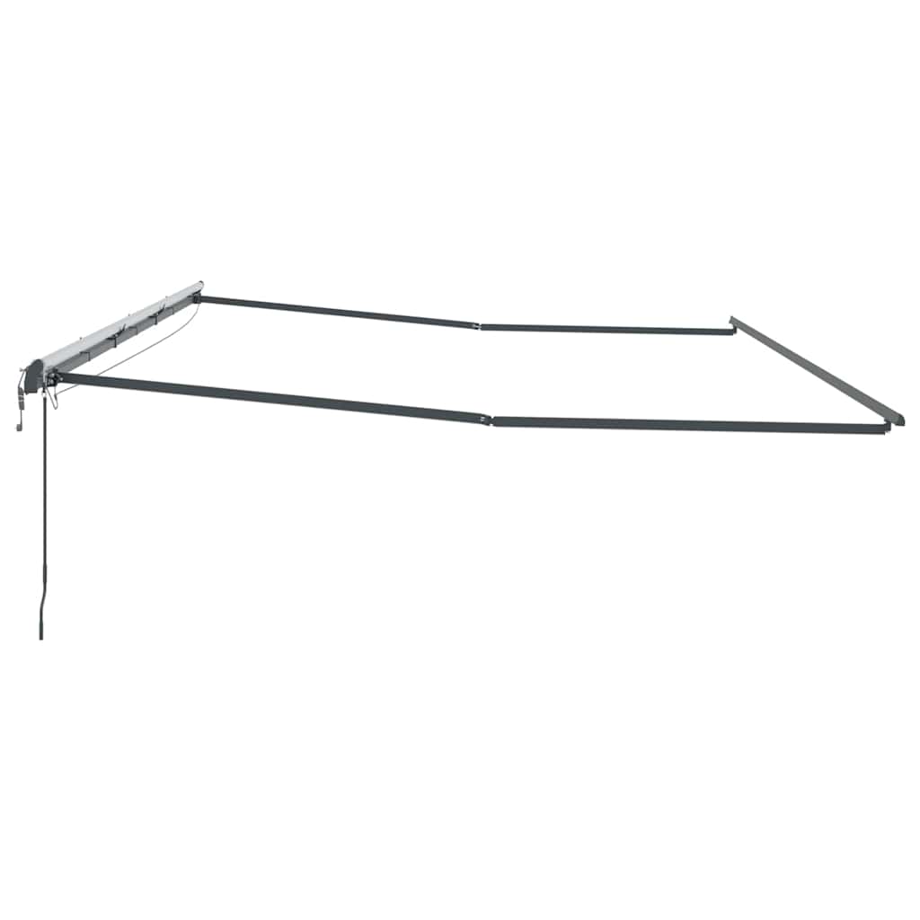 Markise med Antrasitt 6 x 3 m Metall