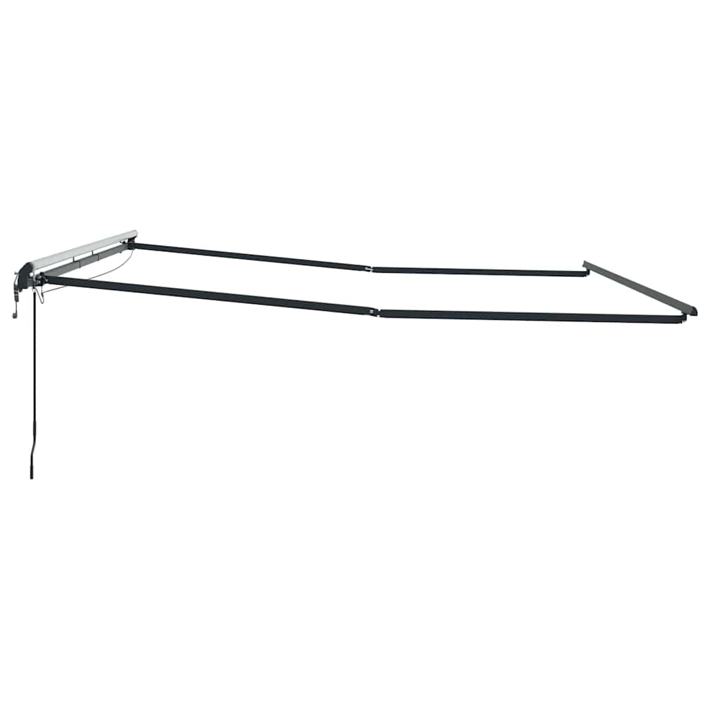 Markise med Antrasitt 4 × 3,5 m Metall