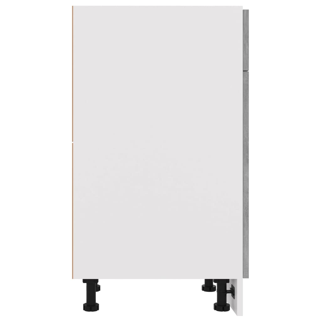 Bunnskap med skuff betonggrå 40x46x81,5 cm konstruert tre