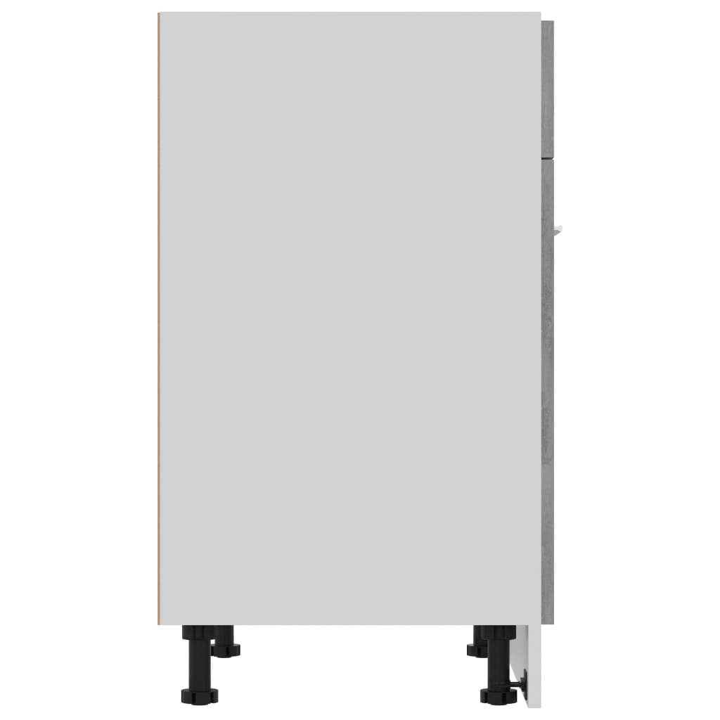 Bunnskap med skuff betonggrå 60x46x81,5 cm konstruert tre