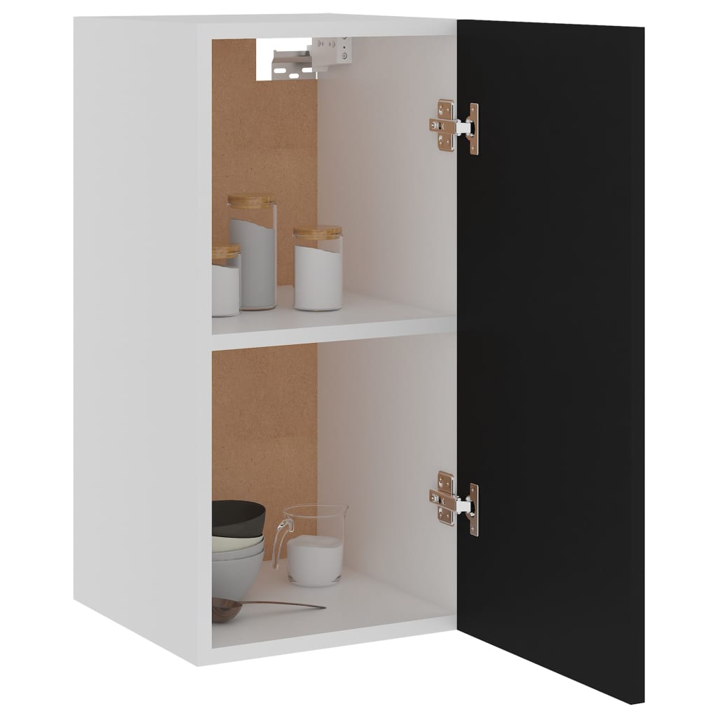 Hengende skap "Lyon" svart 29,5x31x60 cm konstruert tre