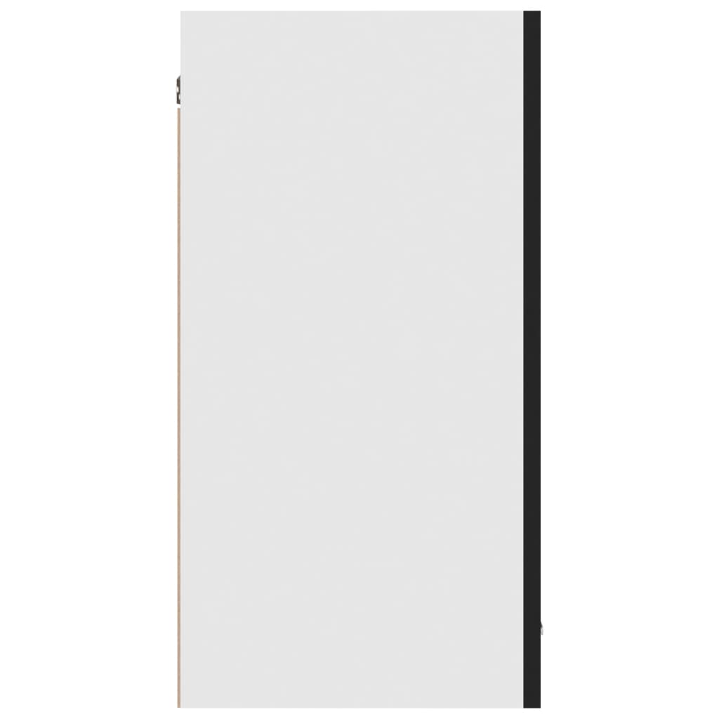 Hengende skap "Lyon" svart 80x31x60 cm konstruert tre