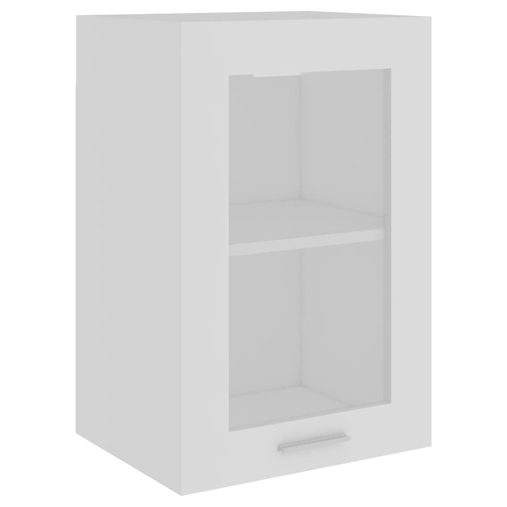 Hengende skap glass "Lyon" hvit 40x31x60 cm konstruert tre