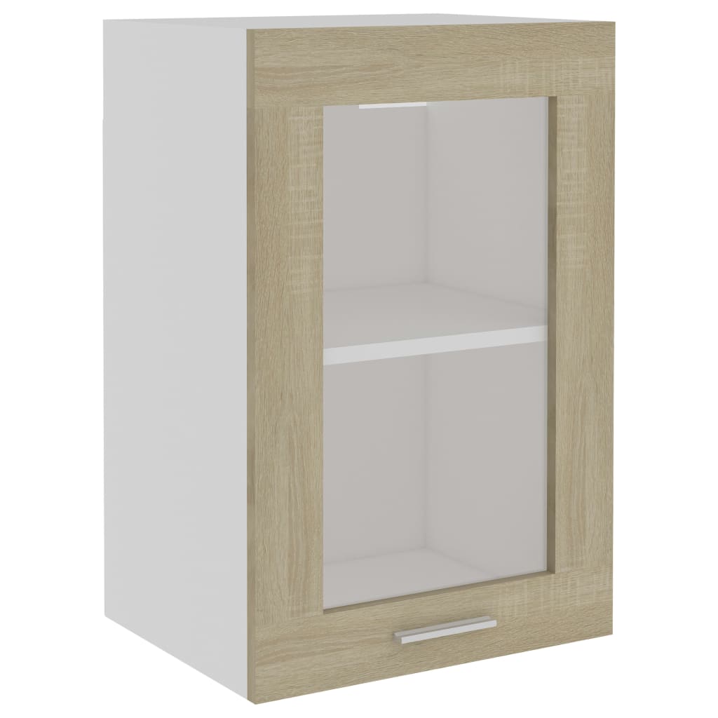 Hengende skap glass "Lyon" sonoma eik 40x31x60 cm