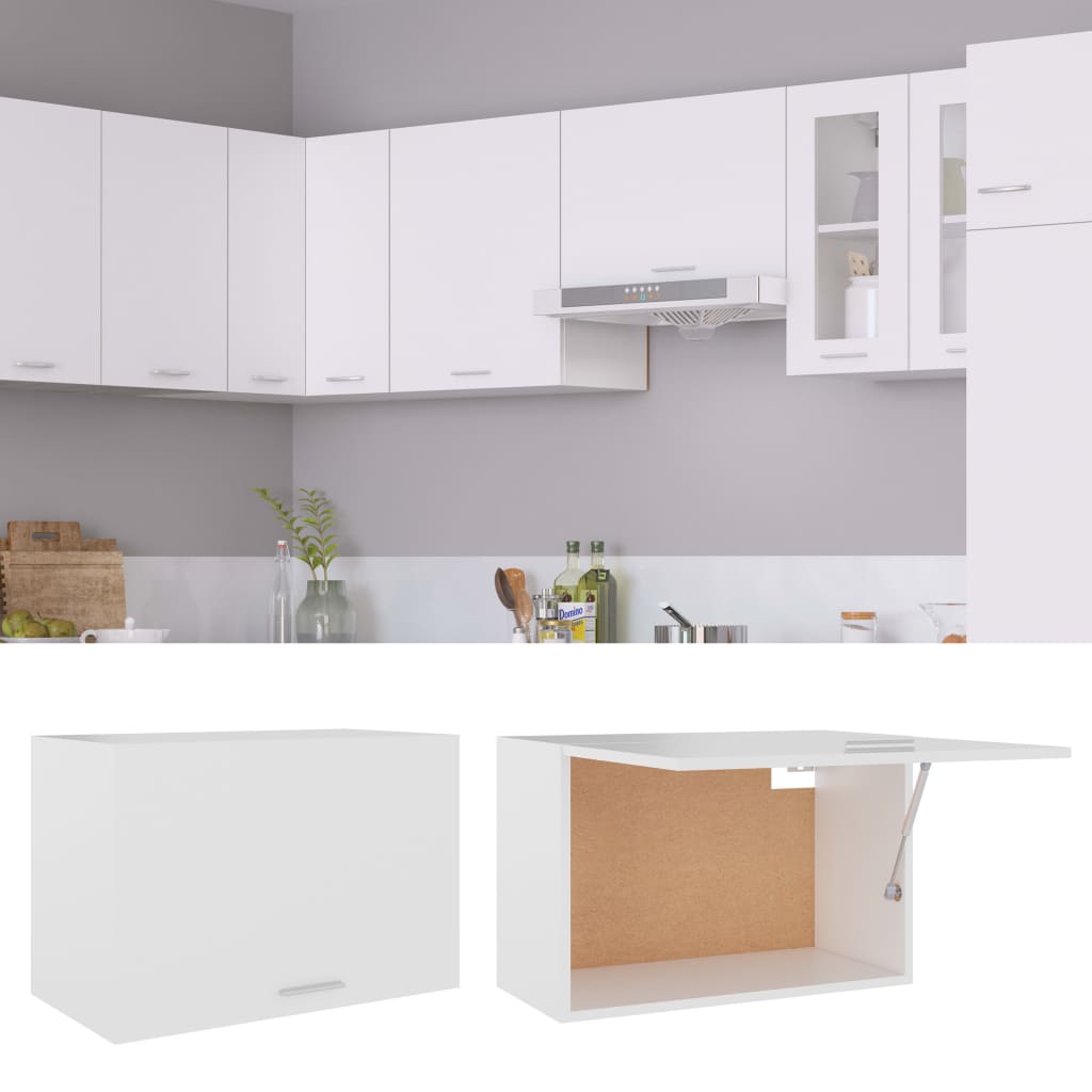 Hengende skap "Lyon" hvit 60x31x40 cm konstruert tre