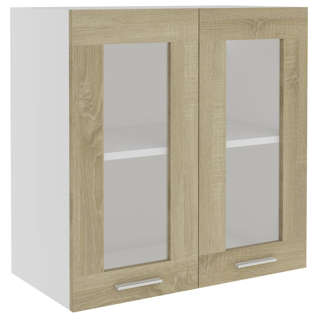 Hengende skap glass "Lyon" sonoma eik 60x31x60 cm