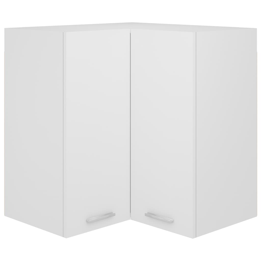 Hengende hjørneskap "Lyon" hvit 57x57x60 cm konstruert tre