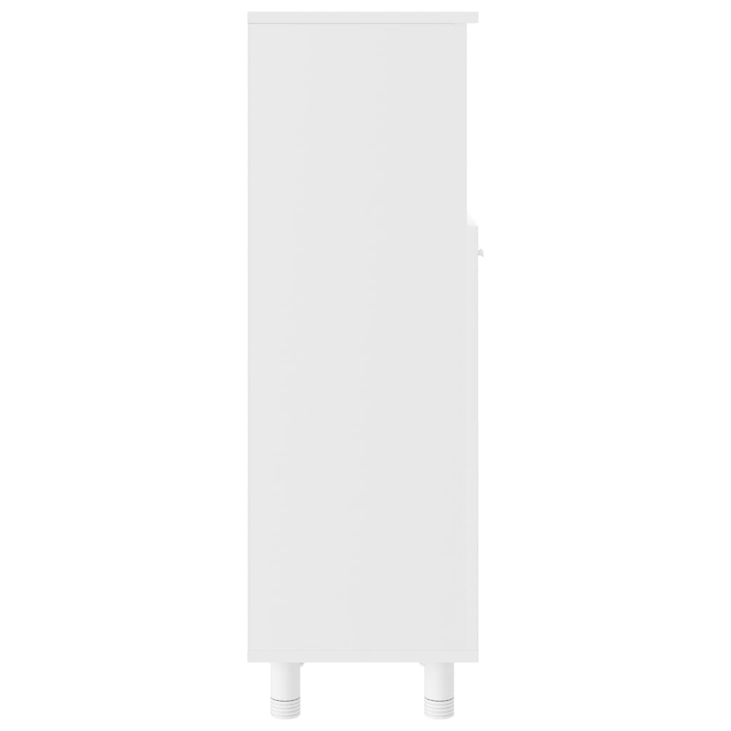 Baderomsskap hvit 30x30x95 cm konstruert tre