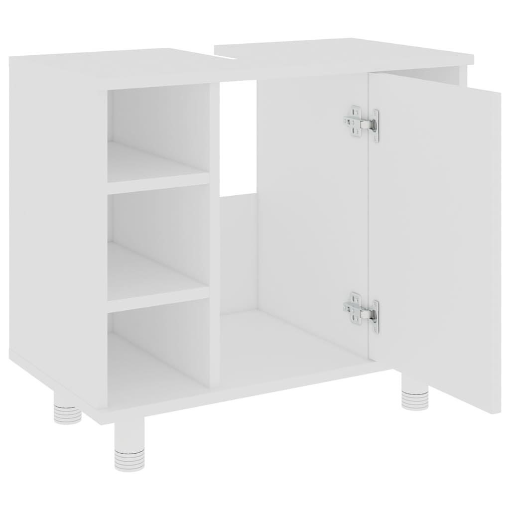 Baderomsskap hvit 60x32x53,5 cm konstruert tre