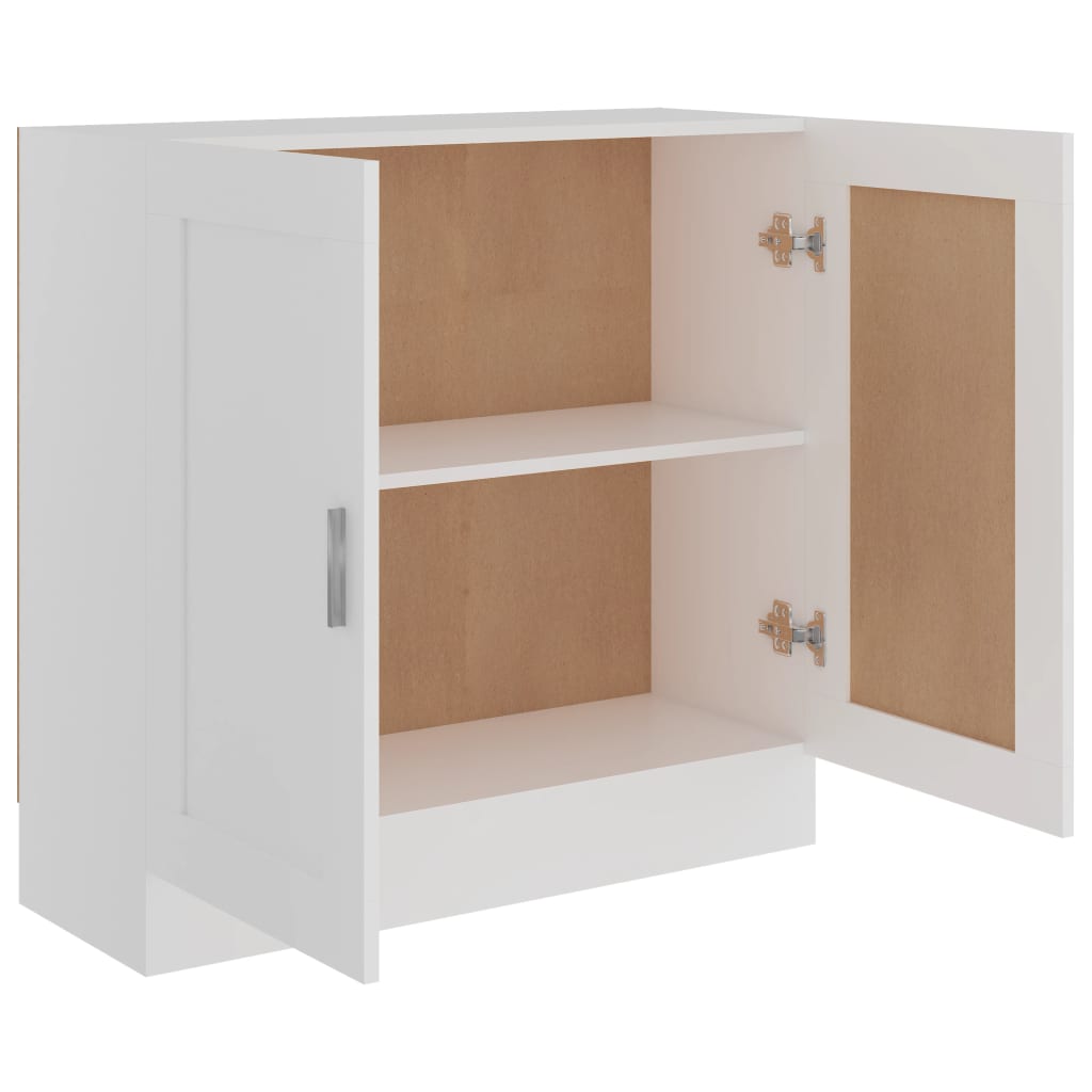 Bokhylle hvit 82,5x30,5x80 cm konstruert tre