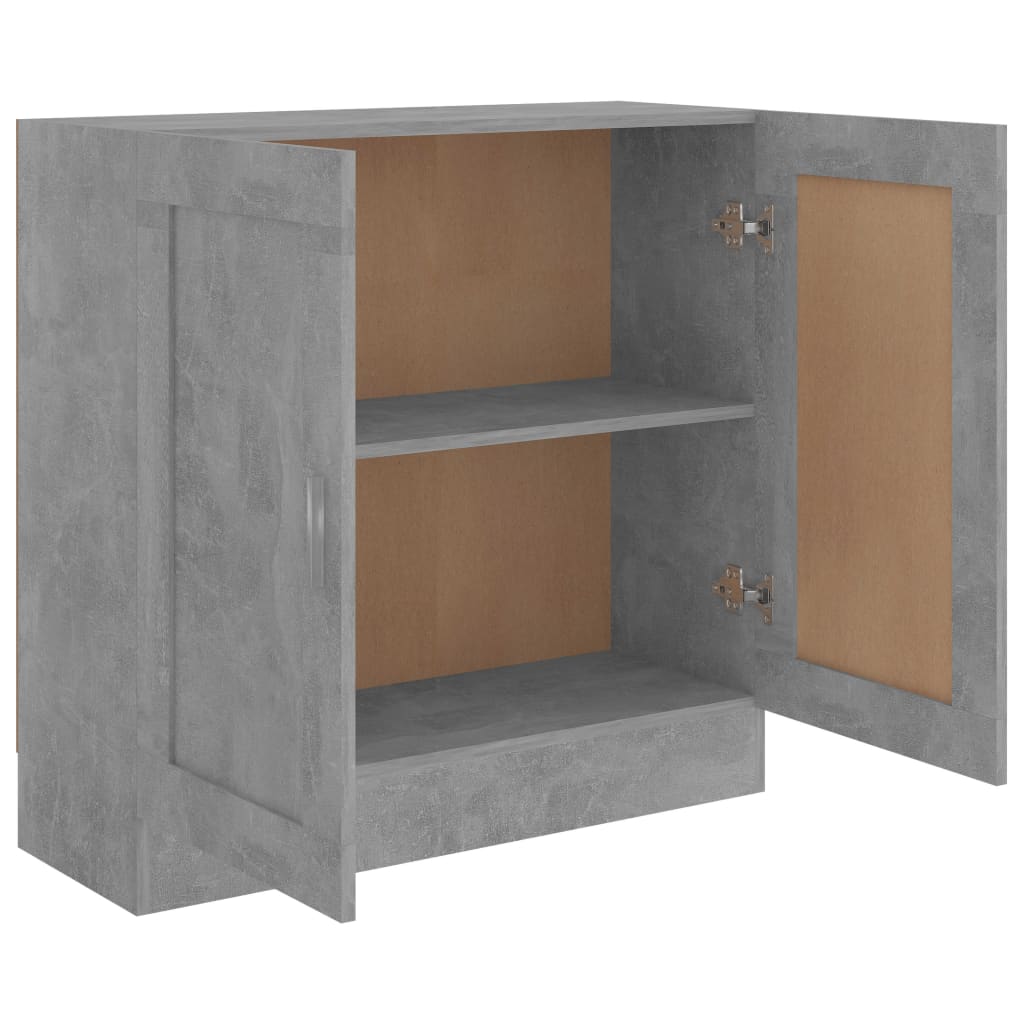 Bokhylle betonggrå 82,5x30,5x80 cm konstruert tre