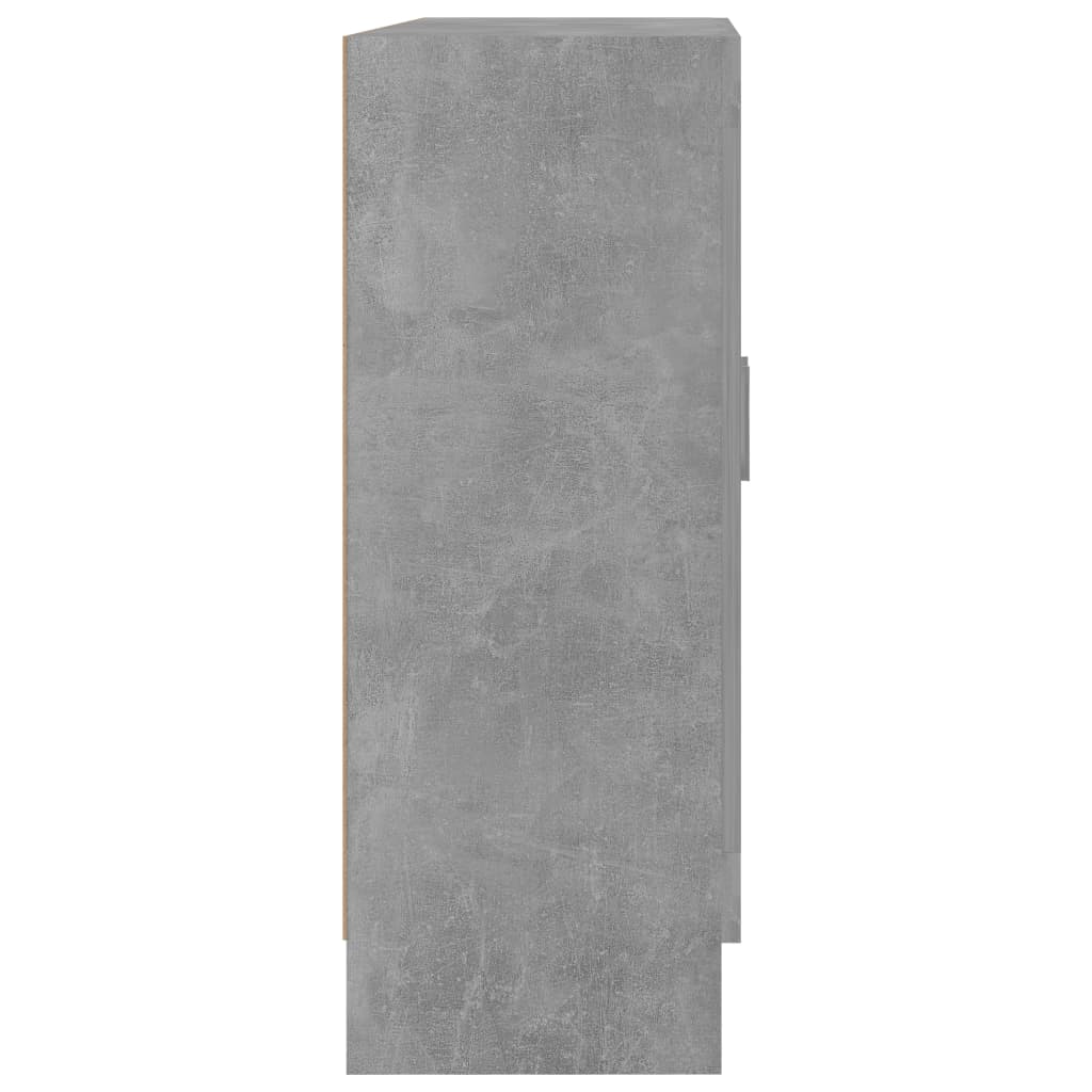 Bokhylle betonggrå 82,5x30,5x80 cm konstruert tre