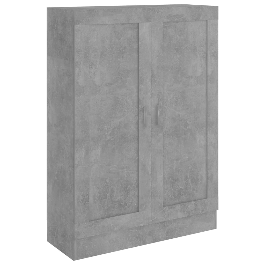 Bokhylle betonggrå 82,5x30,5x115 cm konstruert tre