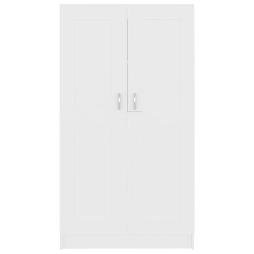 Bokhylle hvit 82,5x30,5x150 cm konstruert tre