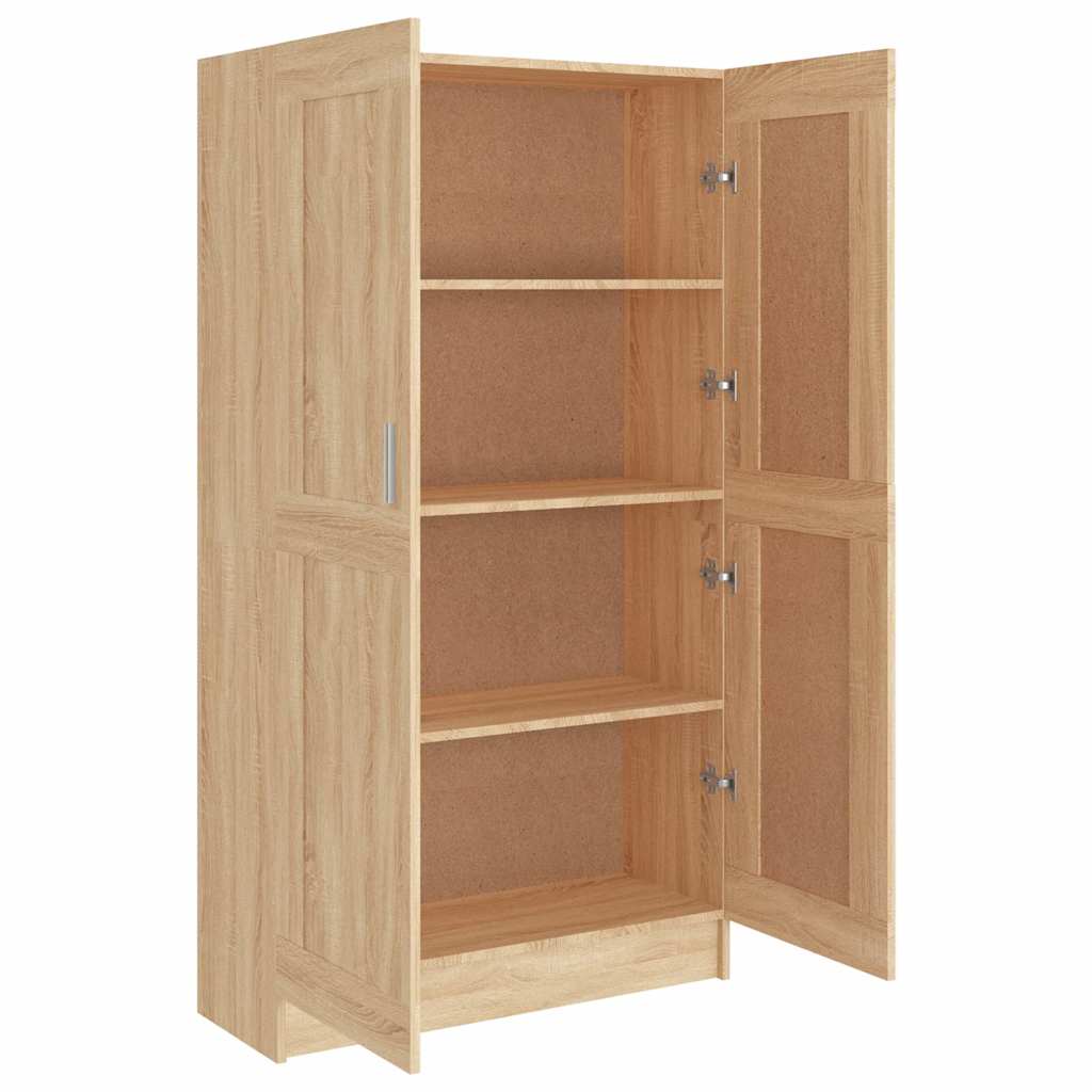 Bokhylle sonoma eik 82,5x30,5x150 cm konstruert tre