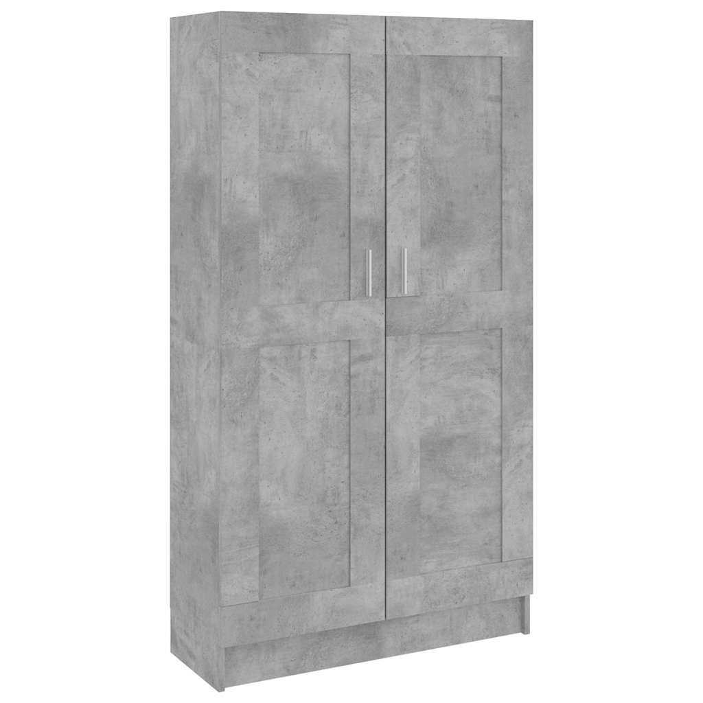 Bokhylle betonggrå 82,5x30,5x150 cm konstruert tre