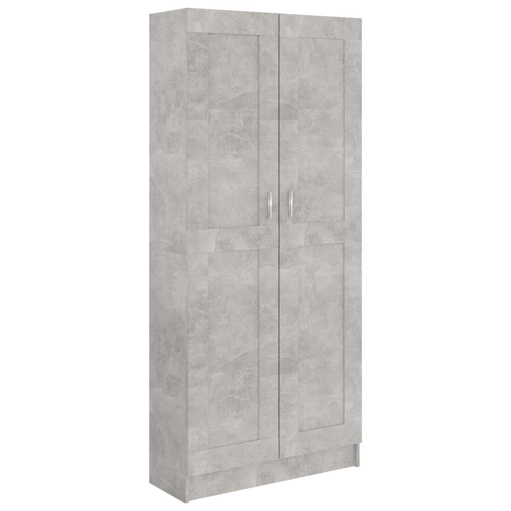 Bokhylle betonggrå 82,5x30,5x185,5 cm konstruert tre vidaXL