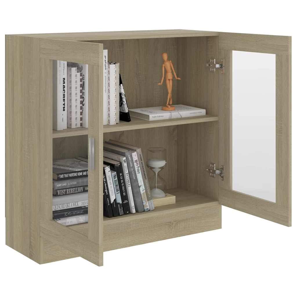 Vitrine sonoma eik 82,5x30,5x80 cm konstruert tre