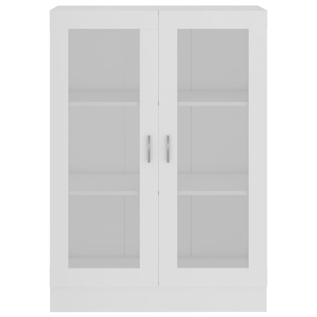 Vitrine hvit 82,5x30,5x115 cm konstruert tre