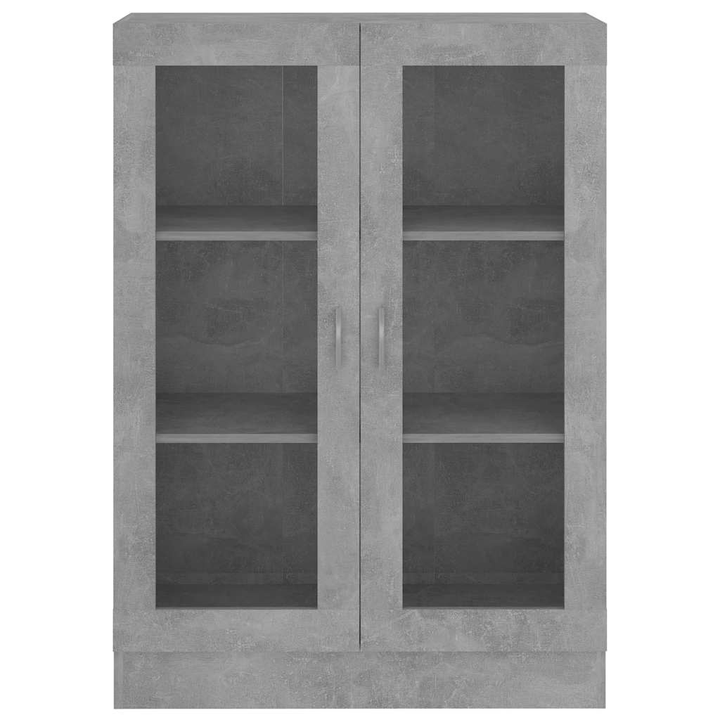 Vitrine betonggrå 82,5x30,5x115 cm konstruert tre