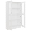Vitrine hvit 82,5x30,5x150 cm konstruert tre