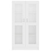Vitrine hvit 82,5x30,5x150 cm konstruert tre