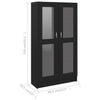 Vitrine svart 82,5x30,5x150 cm konstruert tre