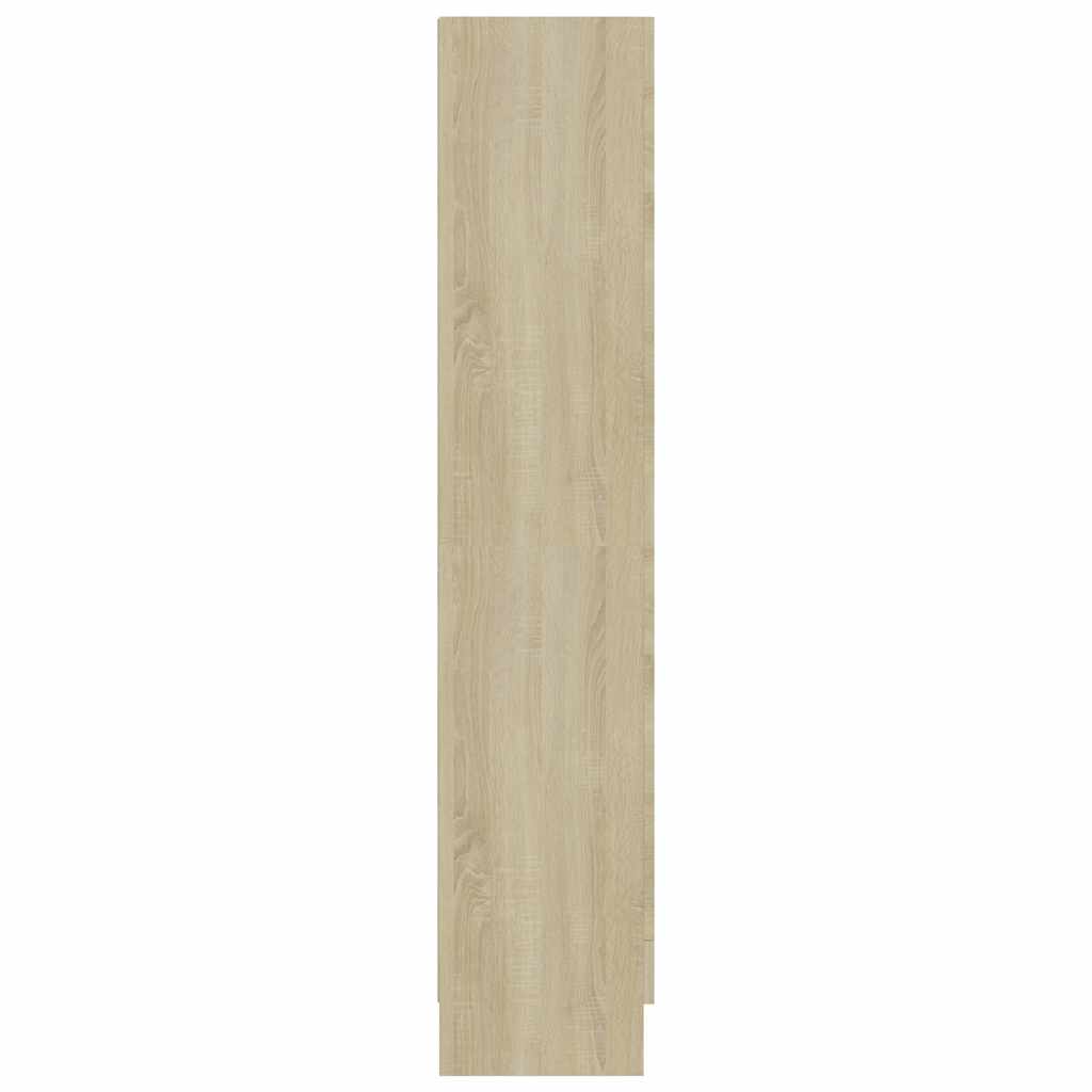 Vitrine sonoma eik 82,5x30,5x150 cm konstruert tre