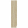Vitrine sonoma eik 82,5x30,5x150 cm konstruert tre