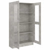 Vitrine betonggrå 82,5x30,5x150 cm konstruert tre