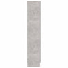 Vitrine betonggrå 82,5x30,5x150 cm konstruert tre