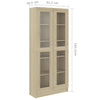 Vitrine sonoma eik 82,5x30,5x185,5 cm konstruert tre