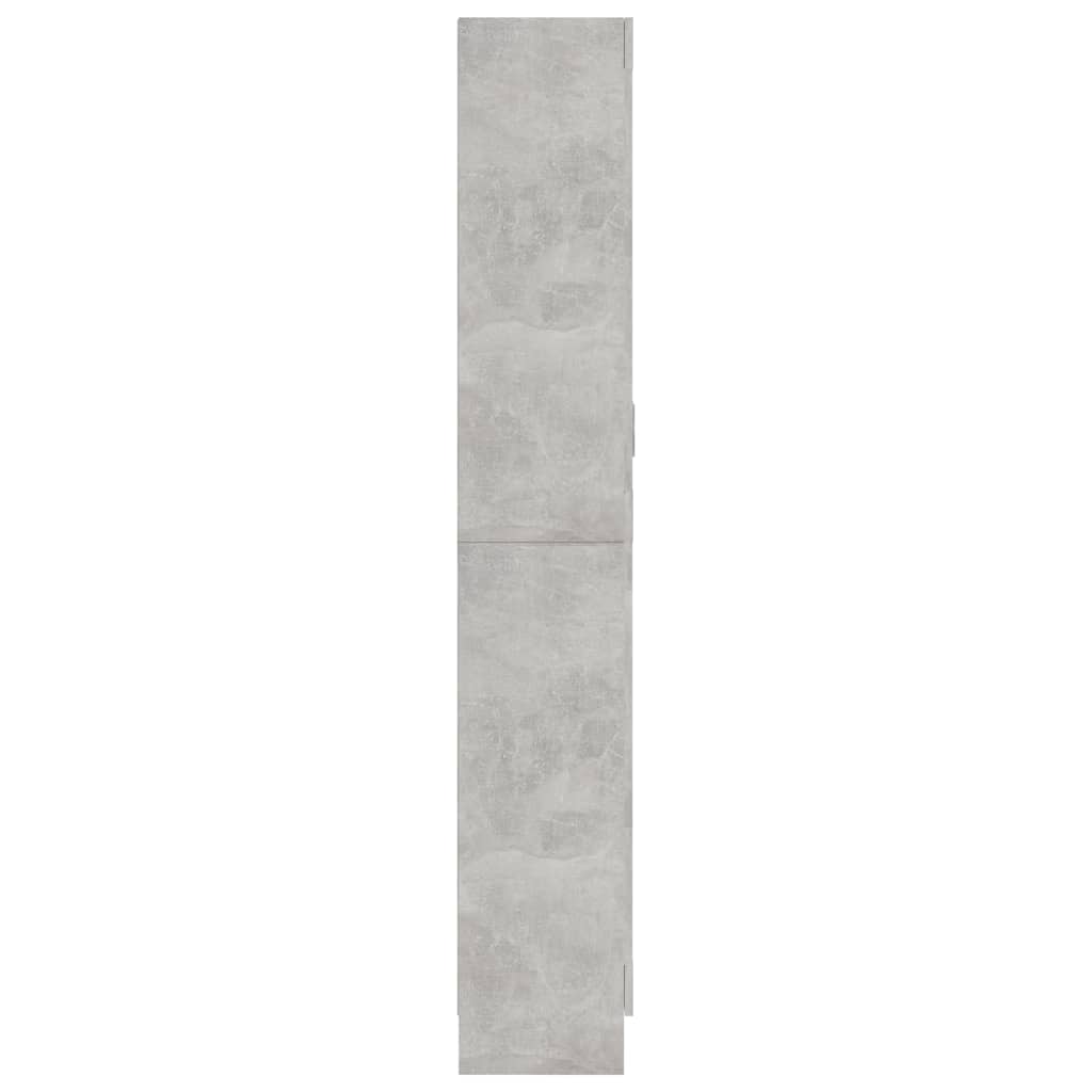 Vitrine betonggrå 82,5x30,5x185,5 cm konstruert tre